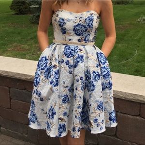 strapless homecoming dress